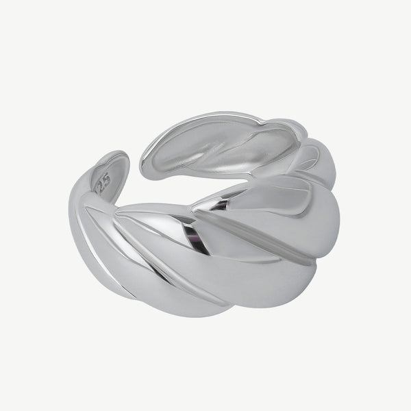 Croissant Silver Ring, Jewbow Jewelry