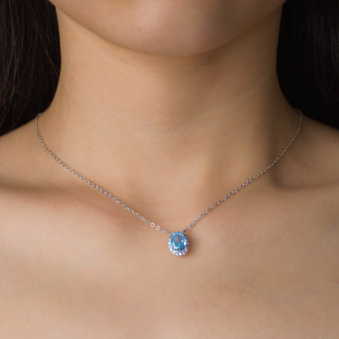 My Blue Gemstone Necklace, Modeling Picture