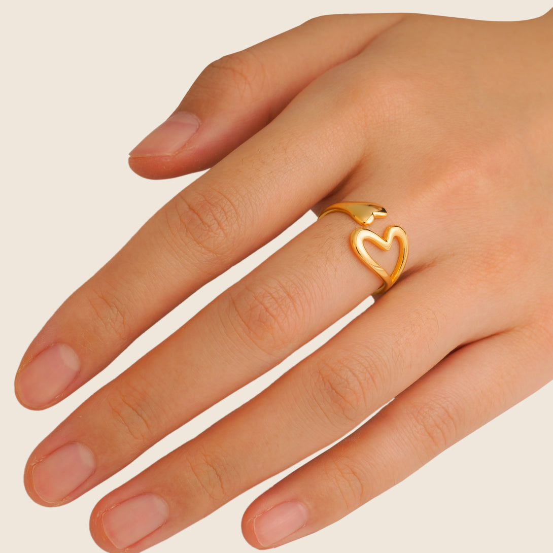 Love Hugs Gold Ring - Jewbow - Inspirational Jewelry