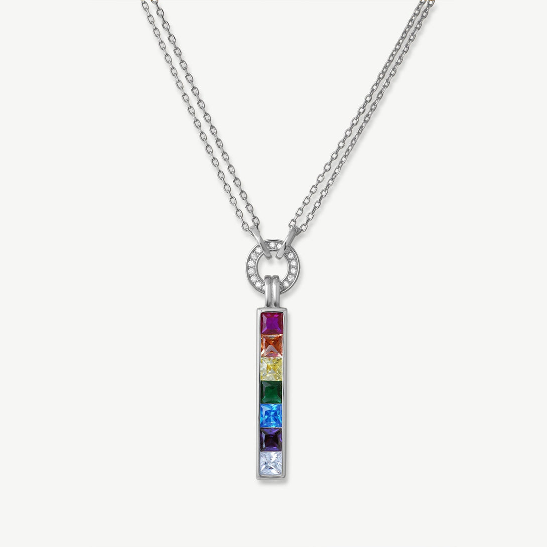 Pride Us Silver Necklace - Jewbow - Inspirational Jewelry