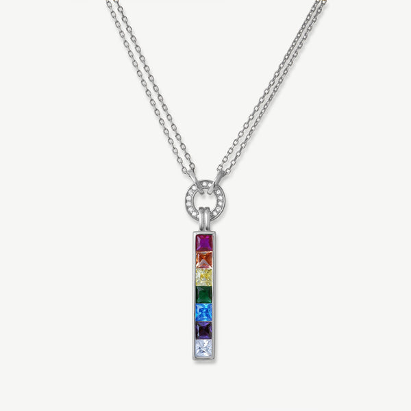 Pride Us Silver Necklace - Jewbow - Inspirational Jewelry