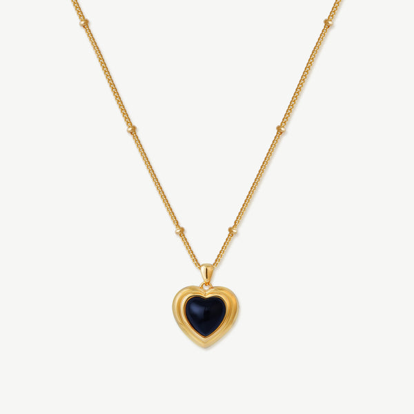 Layered love Gemstone Gold Necklace