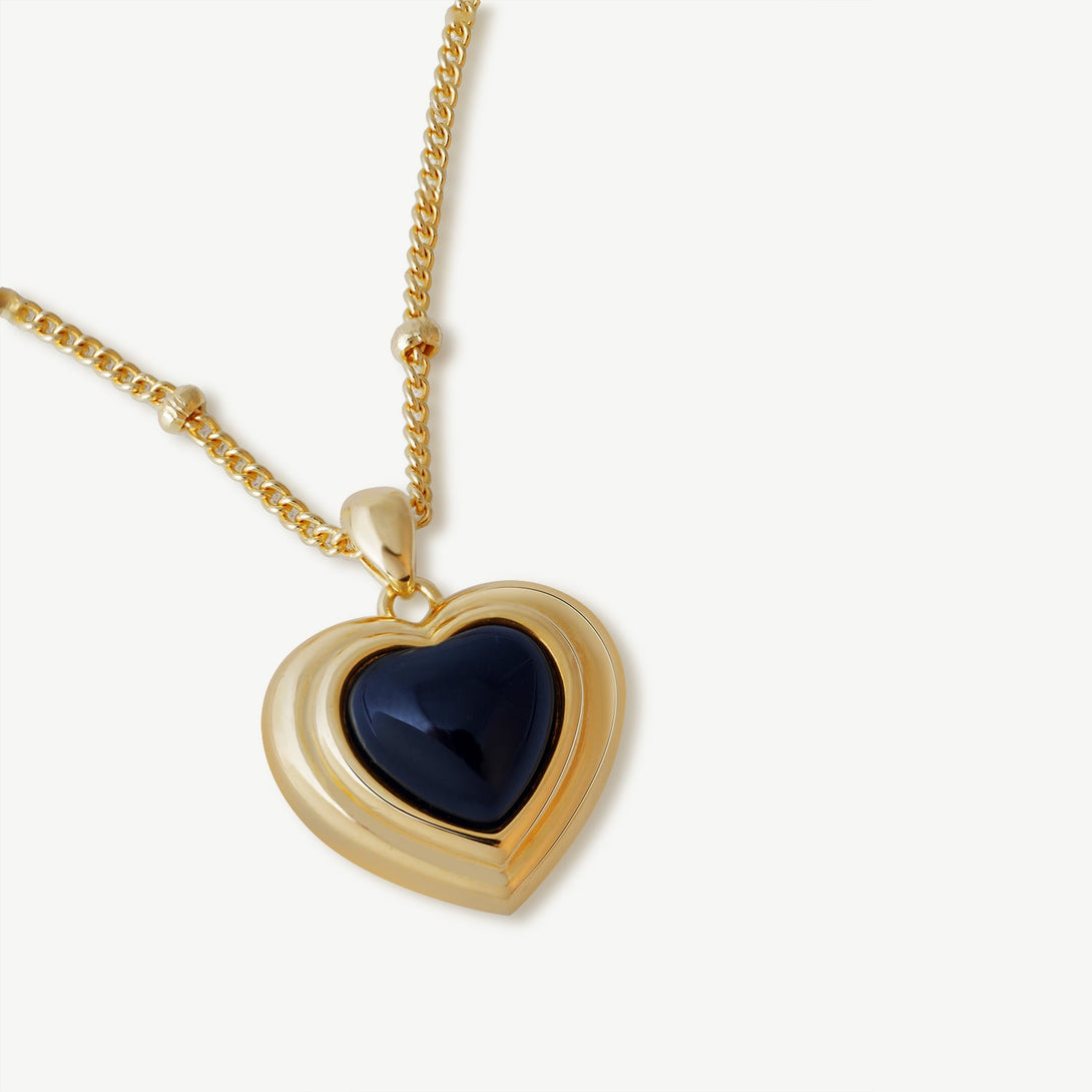 Layered love Gemstone Gold Necklace, Details