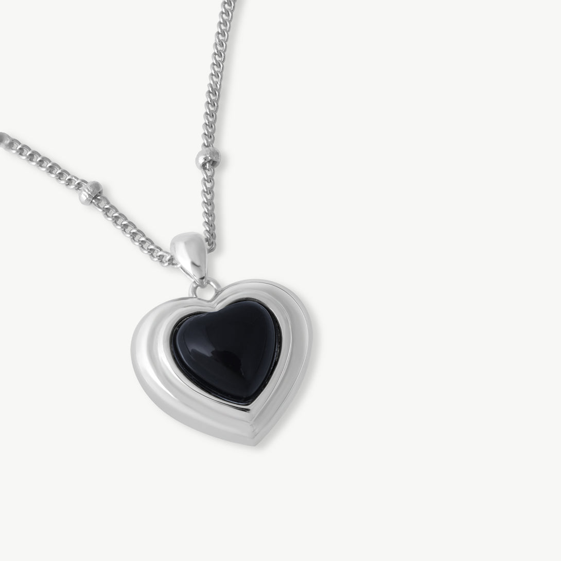 Layered love Gemstone Silver Necklace, Details