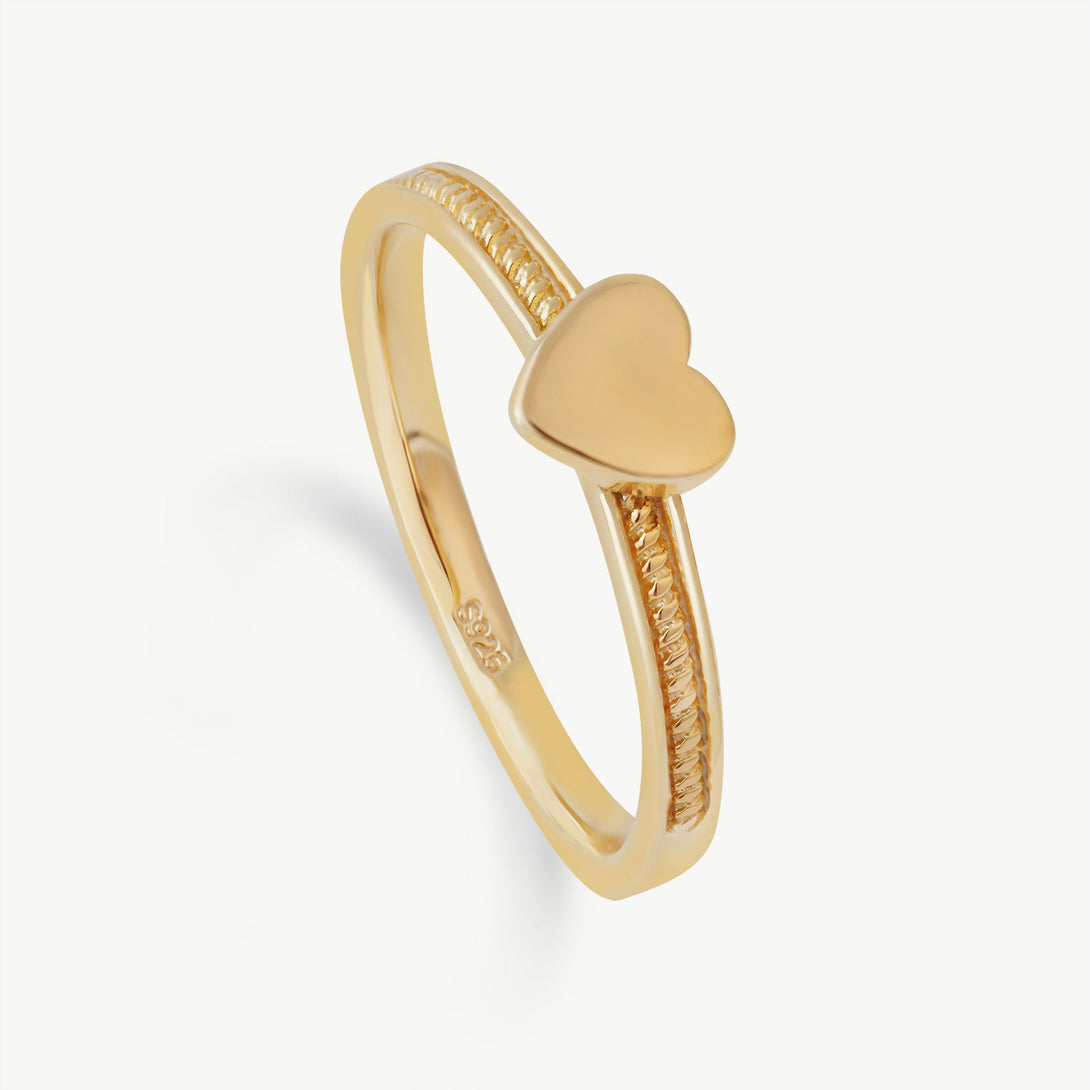 Classic Heart Gold Ring, Details