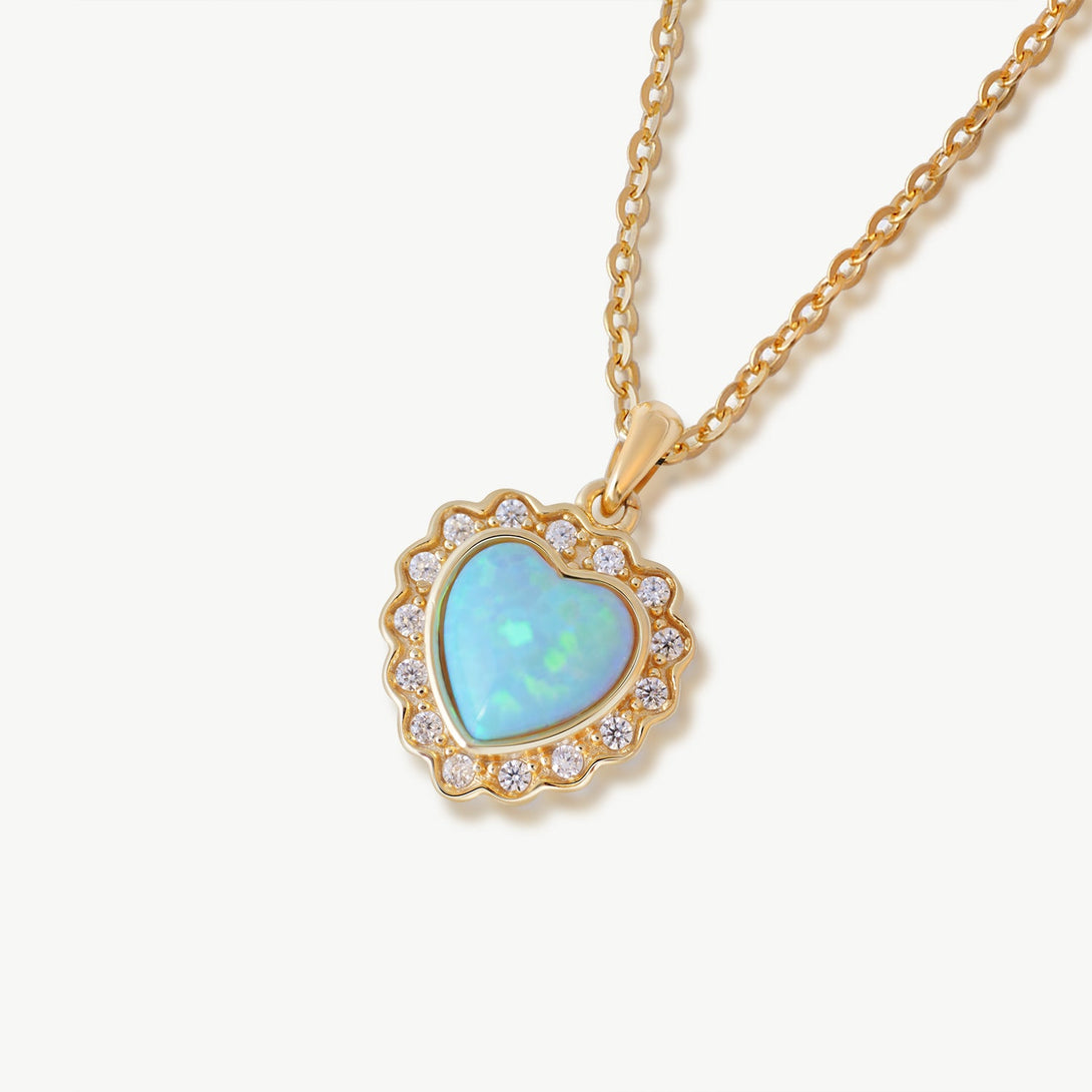 Heart of the Blue Opal Gold Necklace, Details