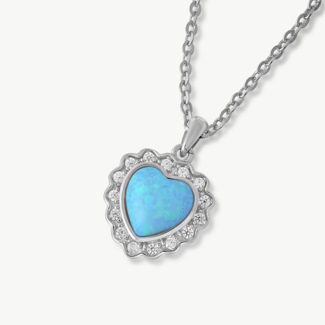 Heart of the Blue Opal Gold Necklace, Details