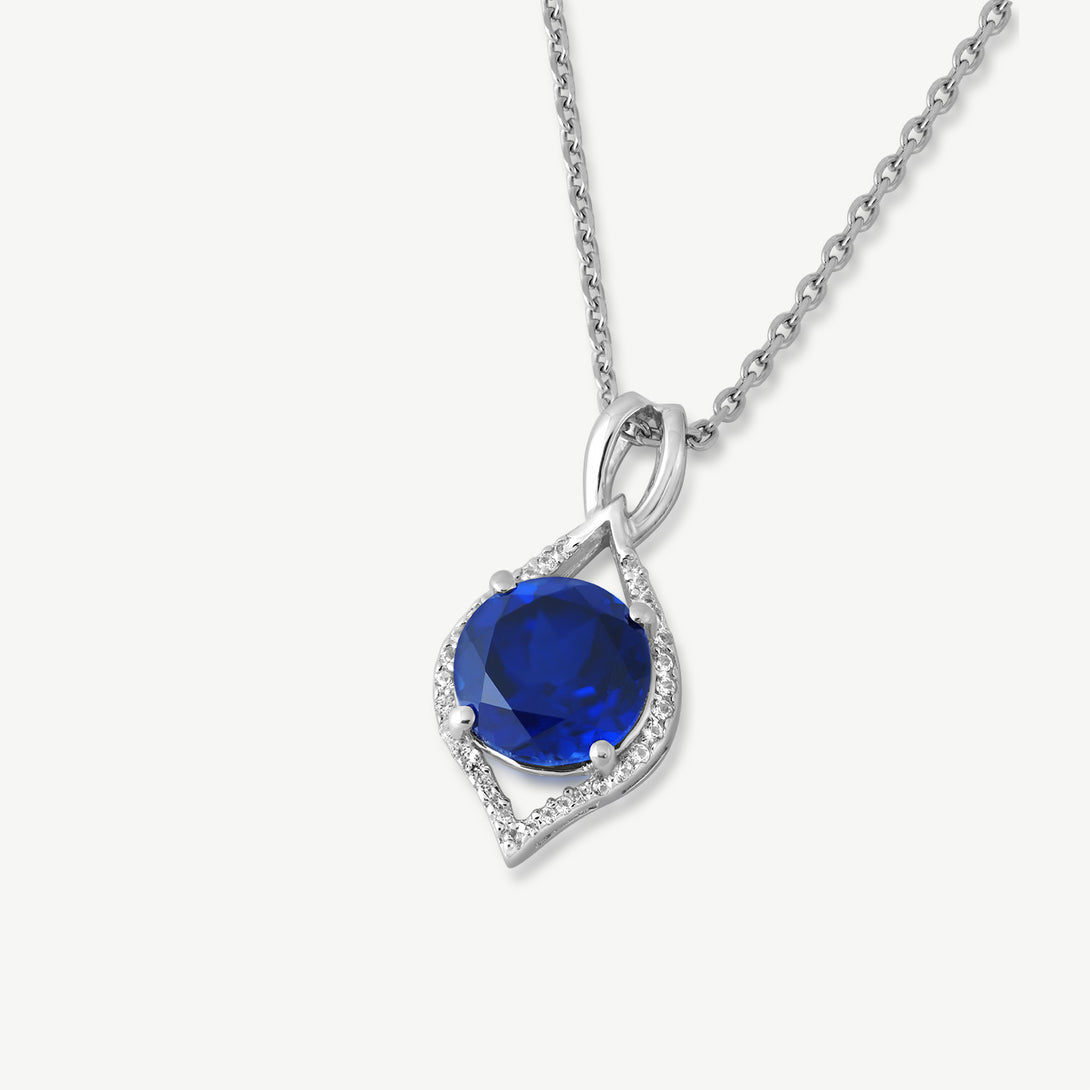 Blue Corundum Pendant Necklace, Details