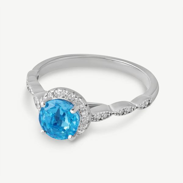 My Blue Gemstone Round Ring