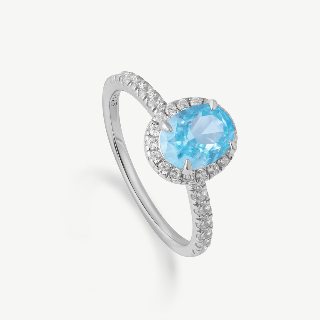 My Blue Gemstone Oval-Shaped Ring