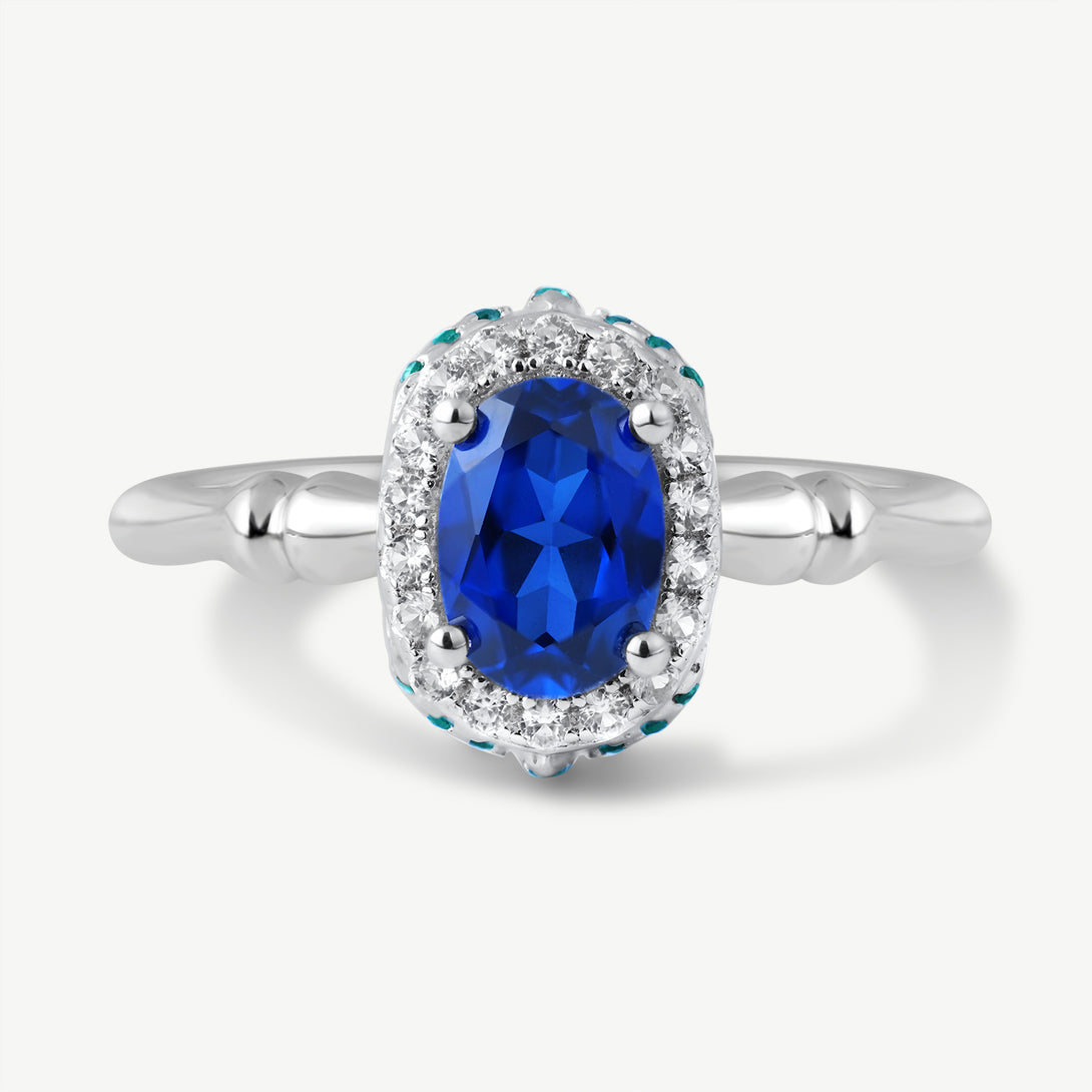 Blue Corundum Ring, Details