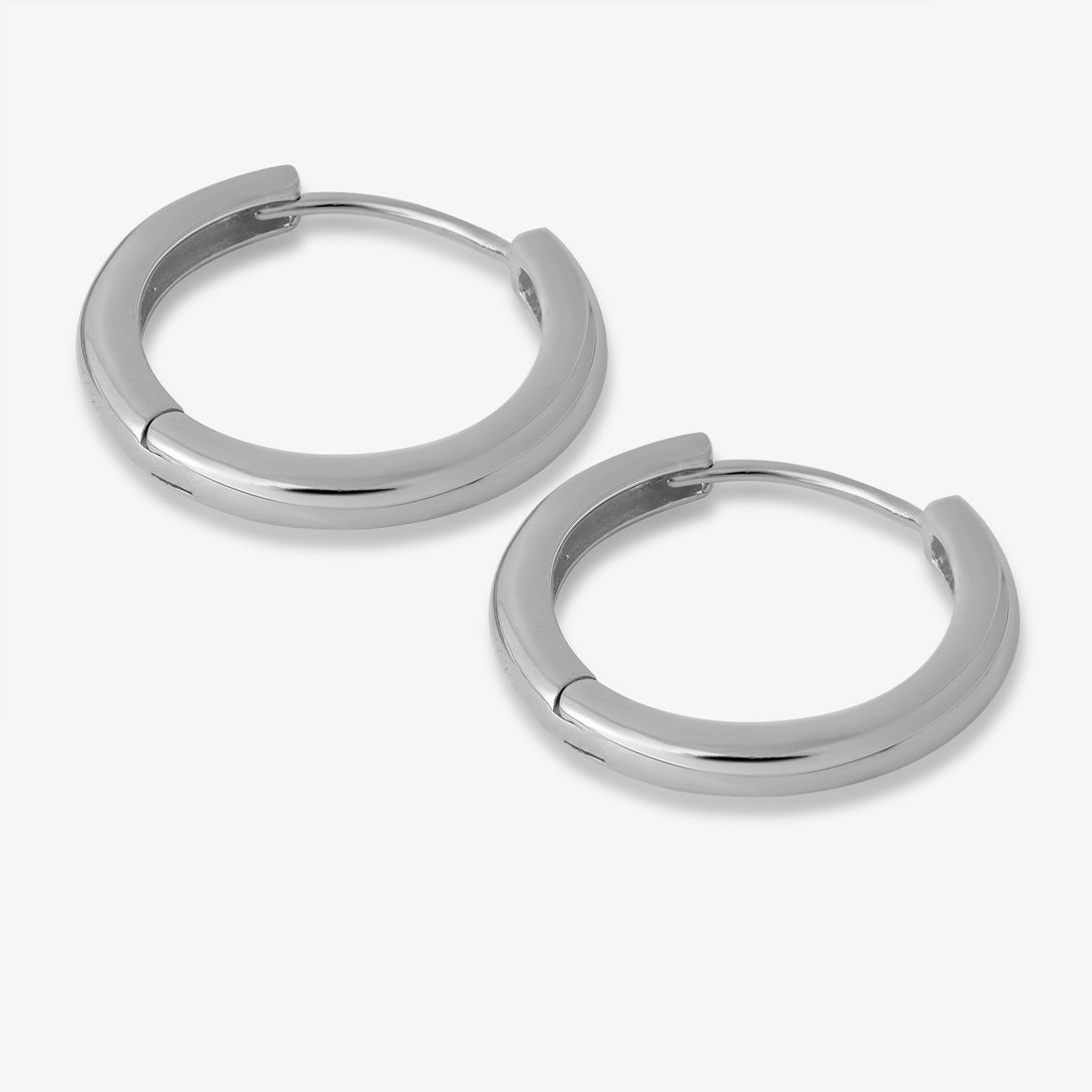 Classic Silver Huggie Earring