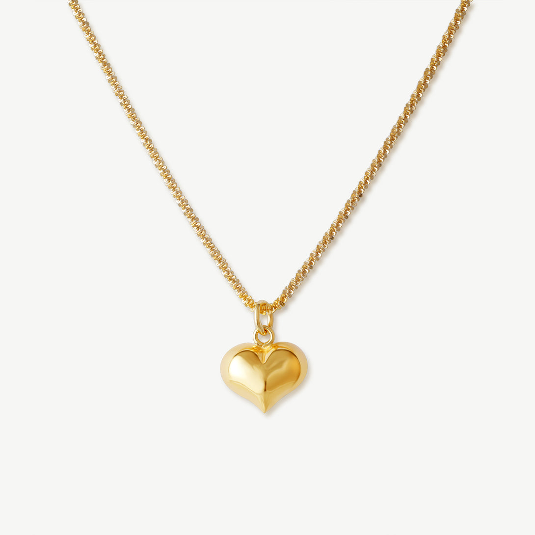 Peachy Heart Pendant Necklace