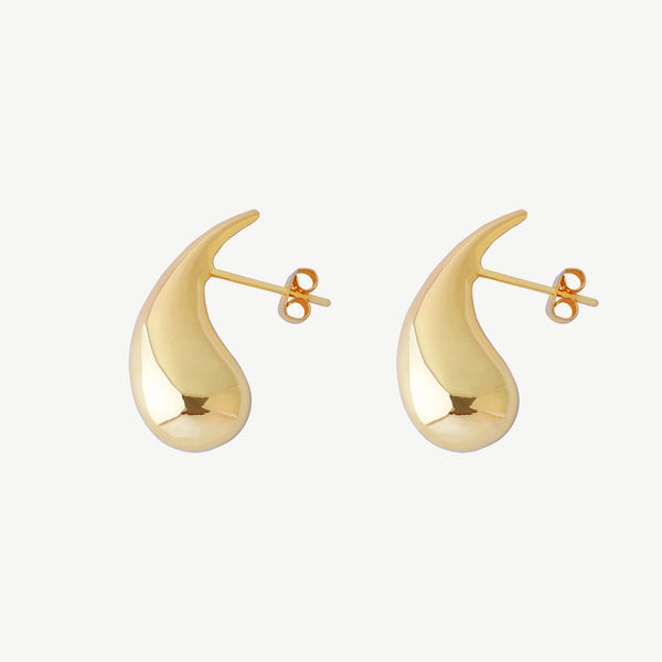 French Teardrop Stud Earrings